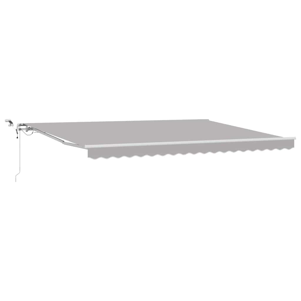 Skrovita tenda Svijetlo siva 450 × 350 cm Poliester i metal