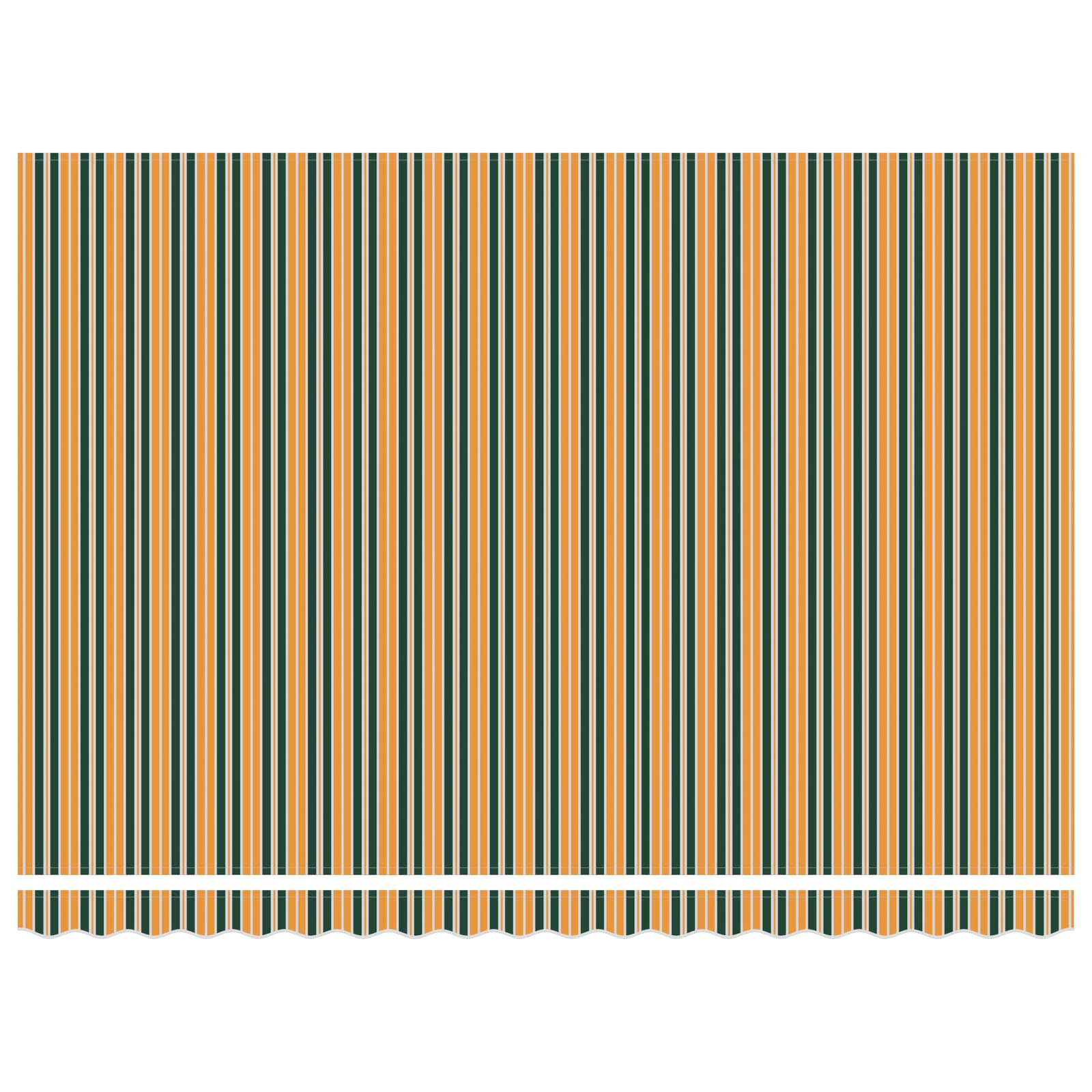 Skrovita tenda Zelena i žuta 450 × 350 cm Poliester i čelik