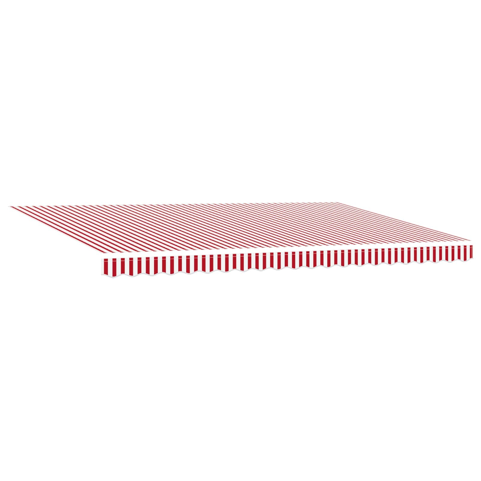 Nadstrešnica Crvena i bijela 500 × 300 cm Poliester i metal