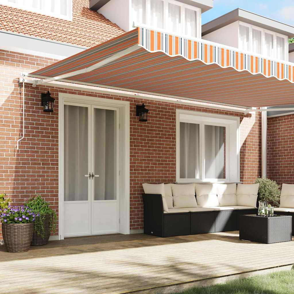 Povlačivi tende Šareni 500 x 300 x 165 cm Tkanina i Aluminij
