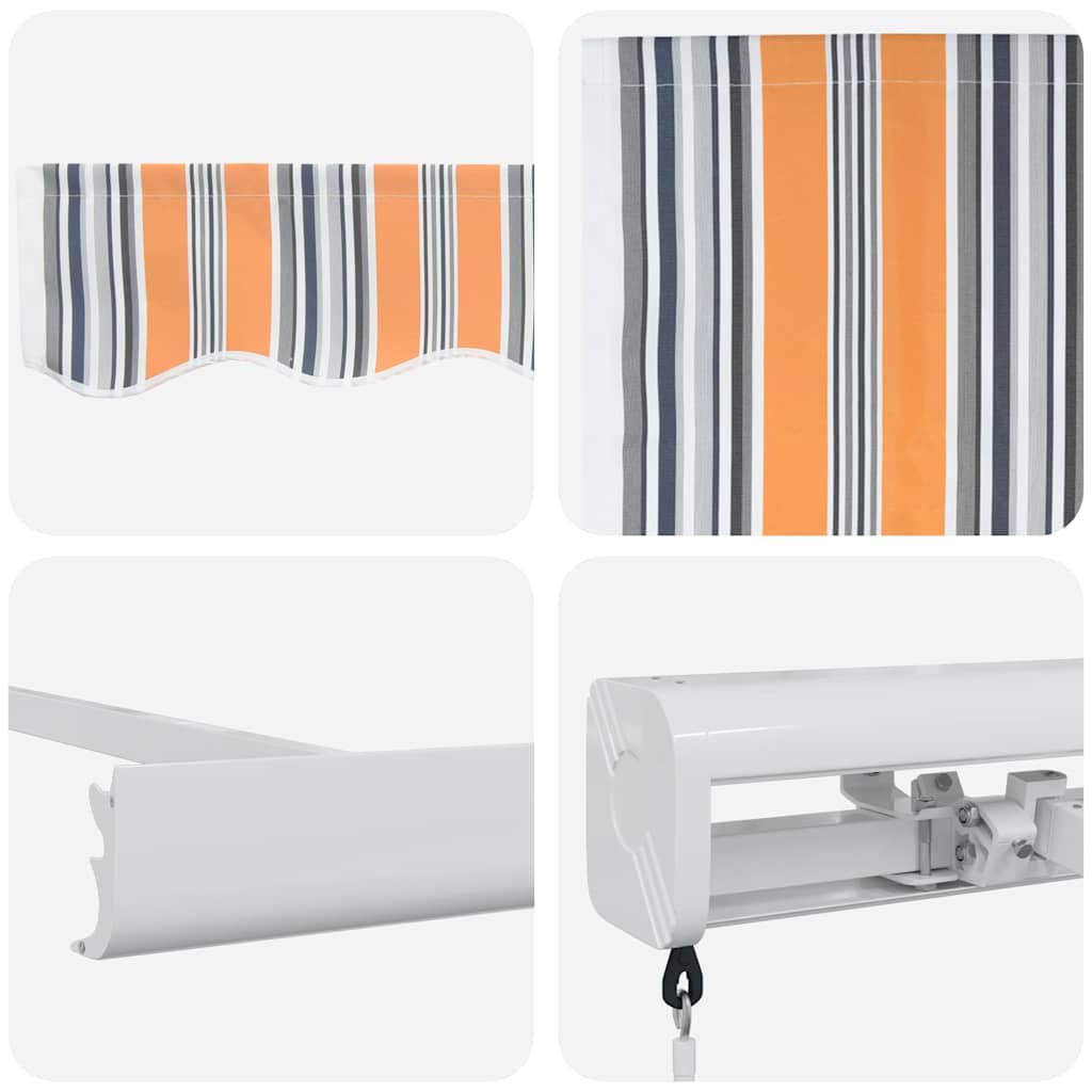 Povlačivi tende Šareni 500 × 300 cm Platno i Aluminij