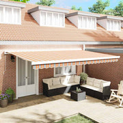 Povlačivi tende Šareni 500 × 300 cm Platno i Aluminij