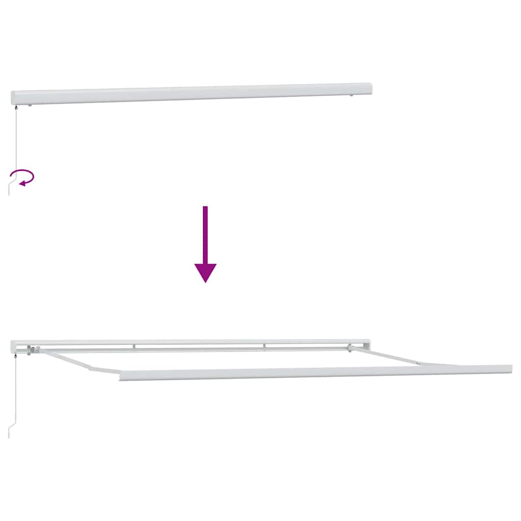 Povlačivi tende Šareni 500 × 300 cm Platno i Aluminij