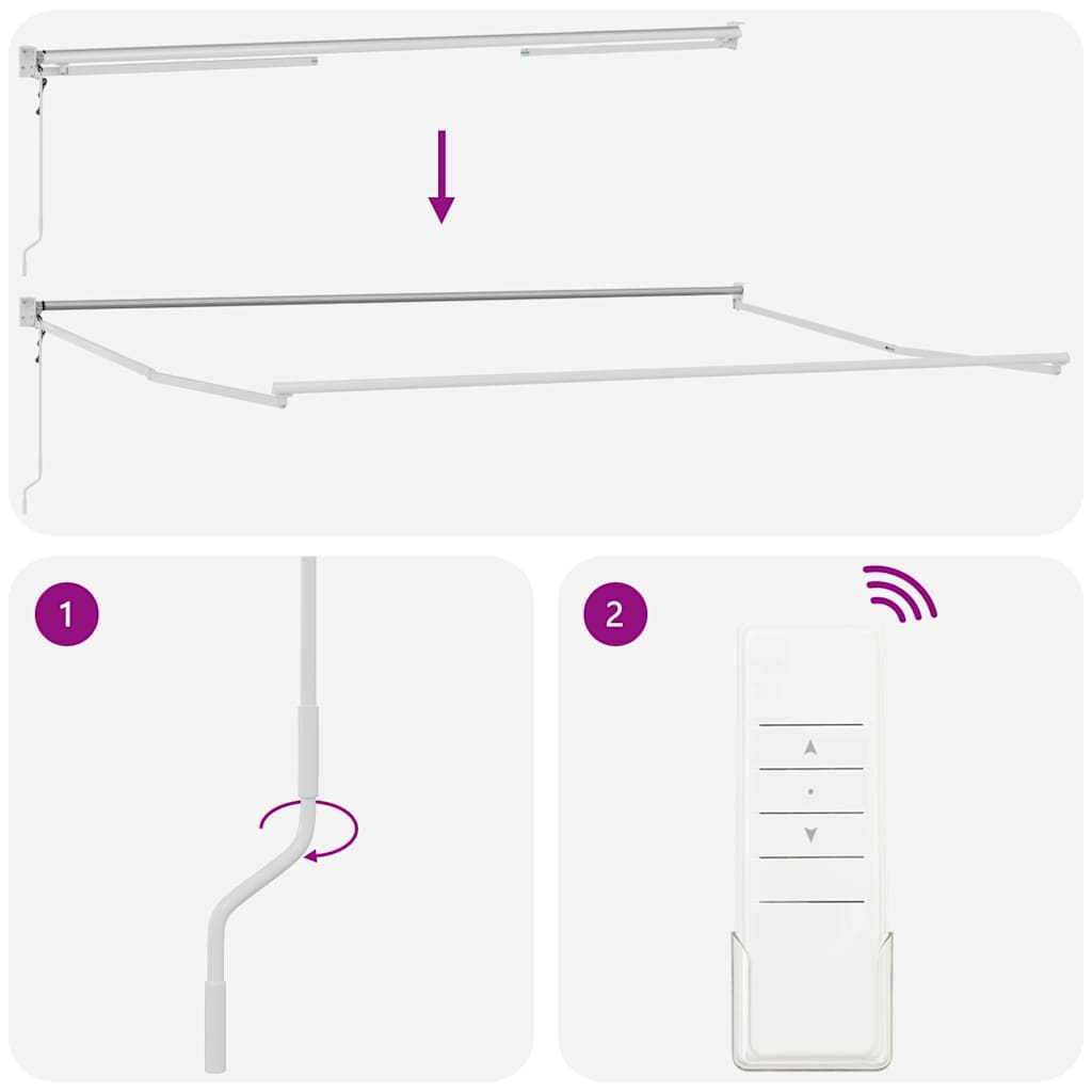 Nadstrešnica Šareni 500 × 300 cm Poliester i metal