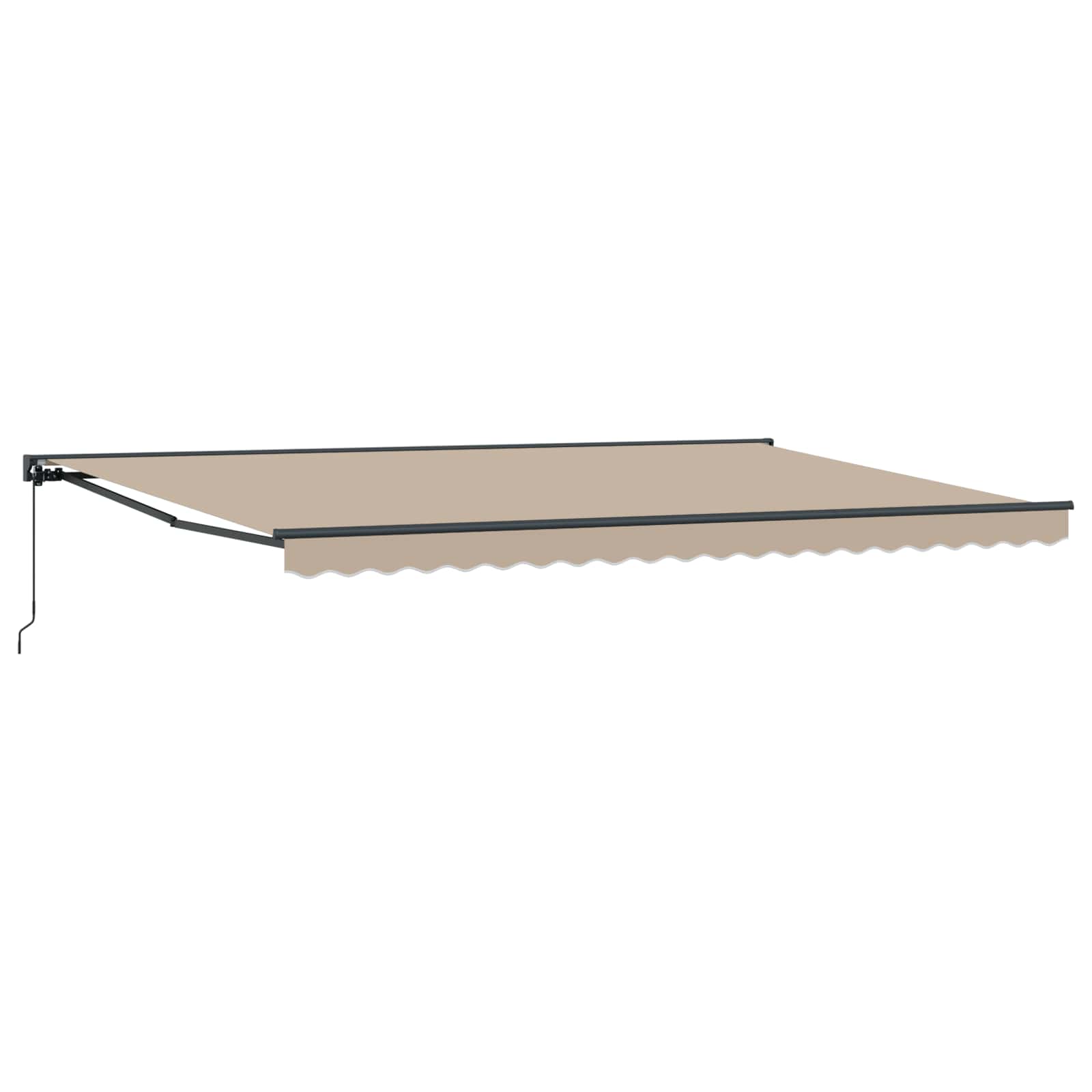 Okvir tende Bež 500 × 300 cm Poliester s PU premazom