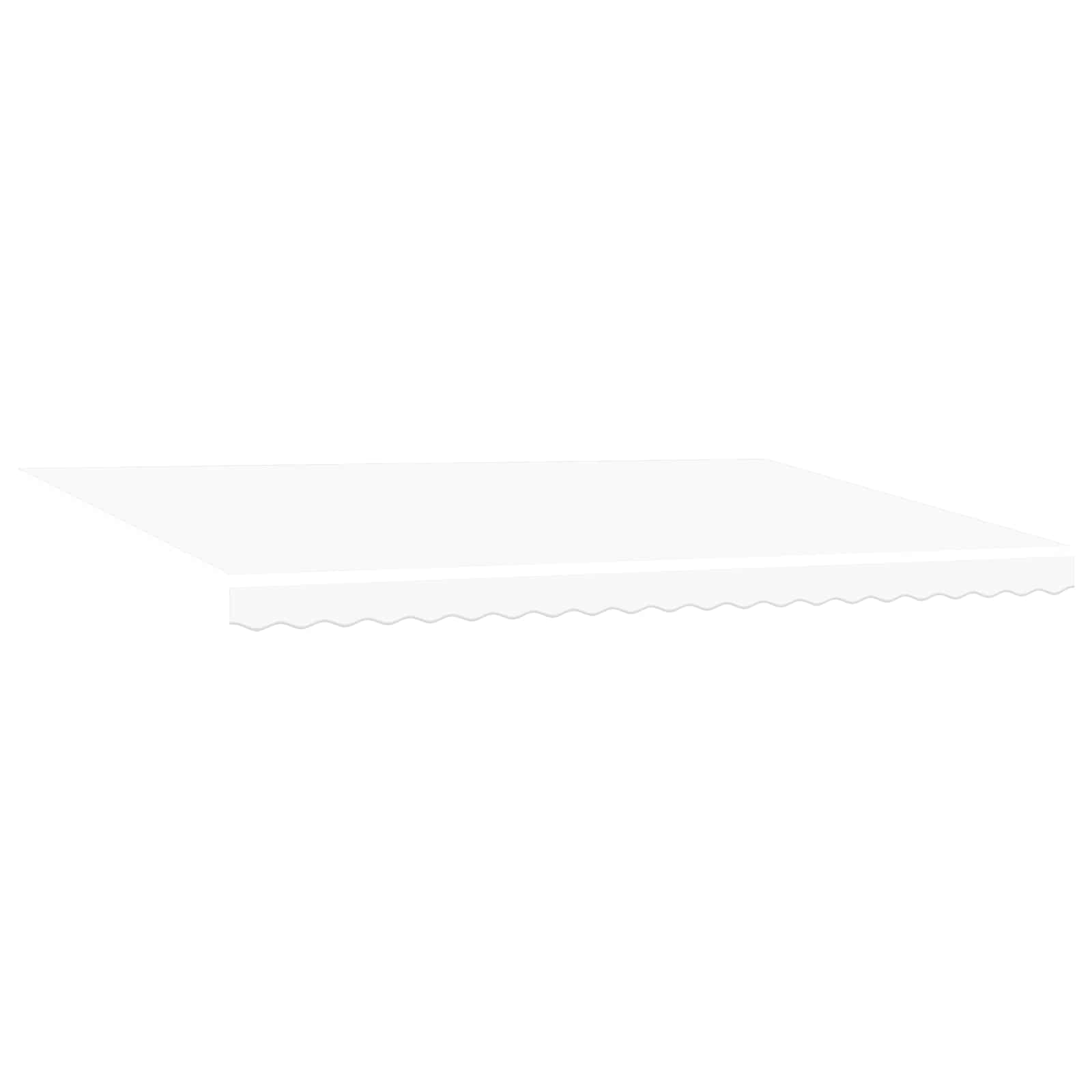 Nadstrešnica Bijelo 500 × 300 cm Poliester i metal