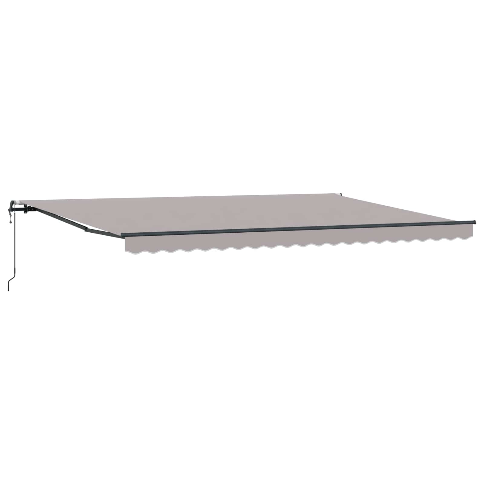 Skrovita tenda Svijetlo siva 500 × 300 cm Tkanina i Aluminij