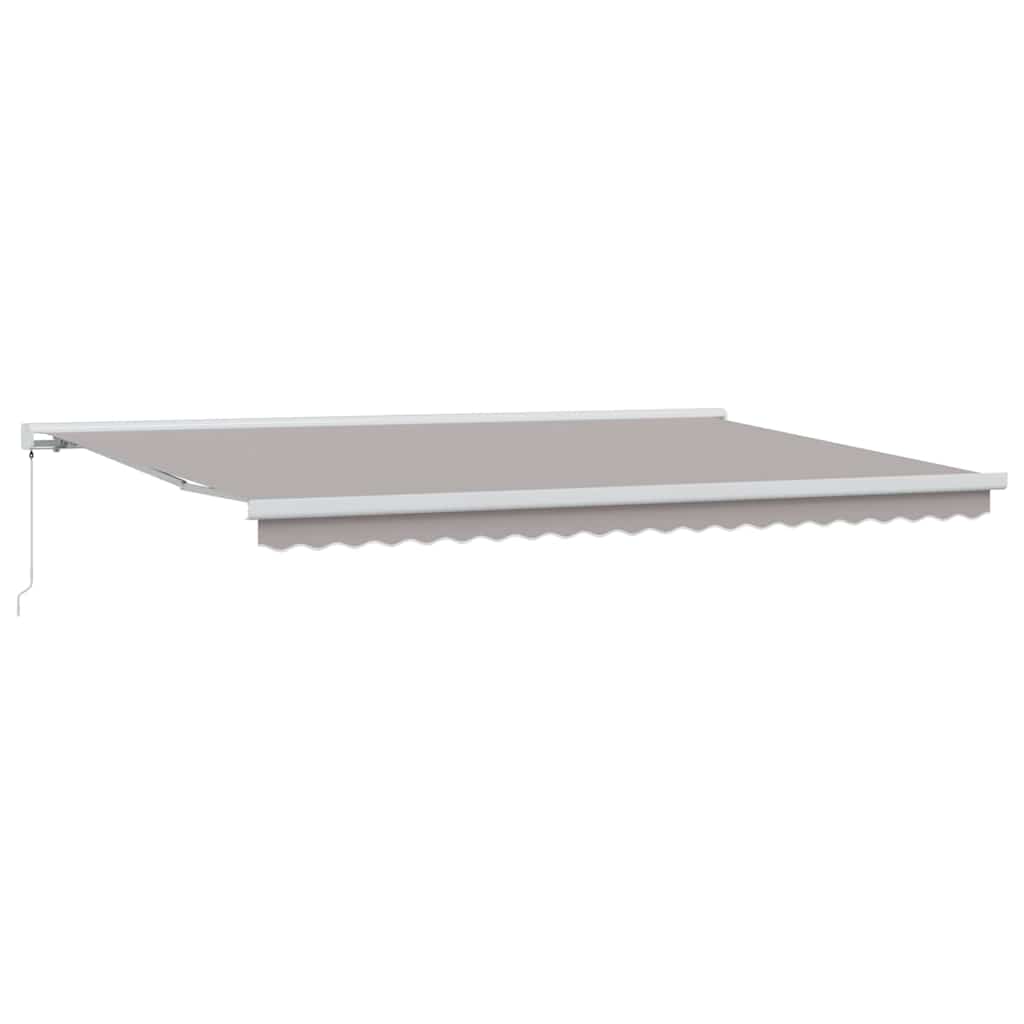 Skrovita tenda Svijetlo siva 500 × 300 cm Tkanina i Metal