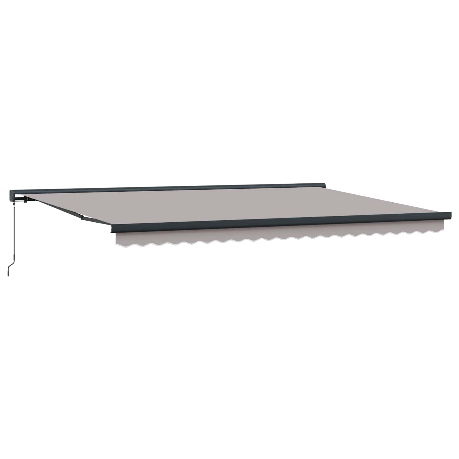Skrovita tenda Svijetlo siva 500 × 300 cm Tkanina i Metal