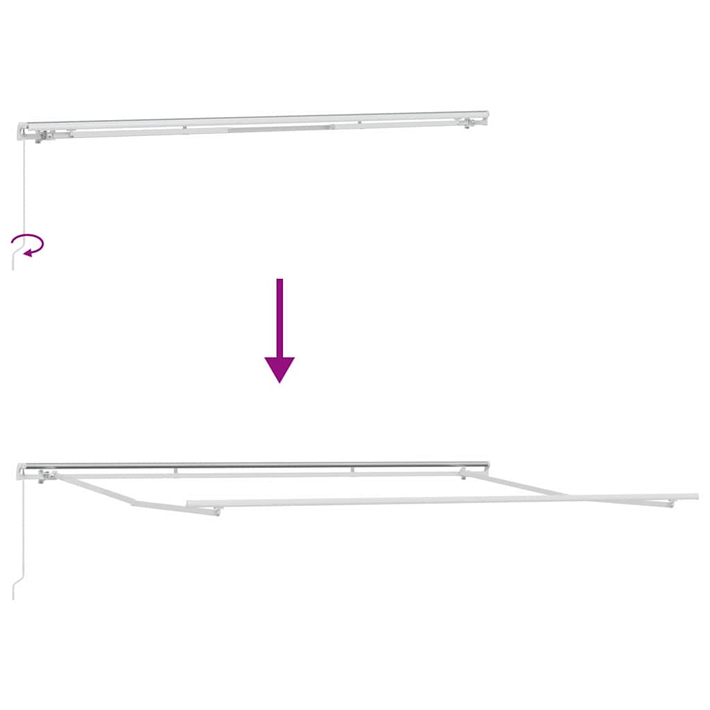 Povlačivi tende Šareni 500 × 300 cm Poliester i aluminij