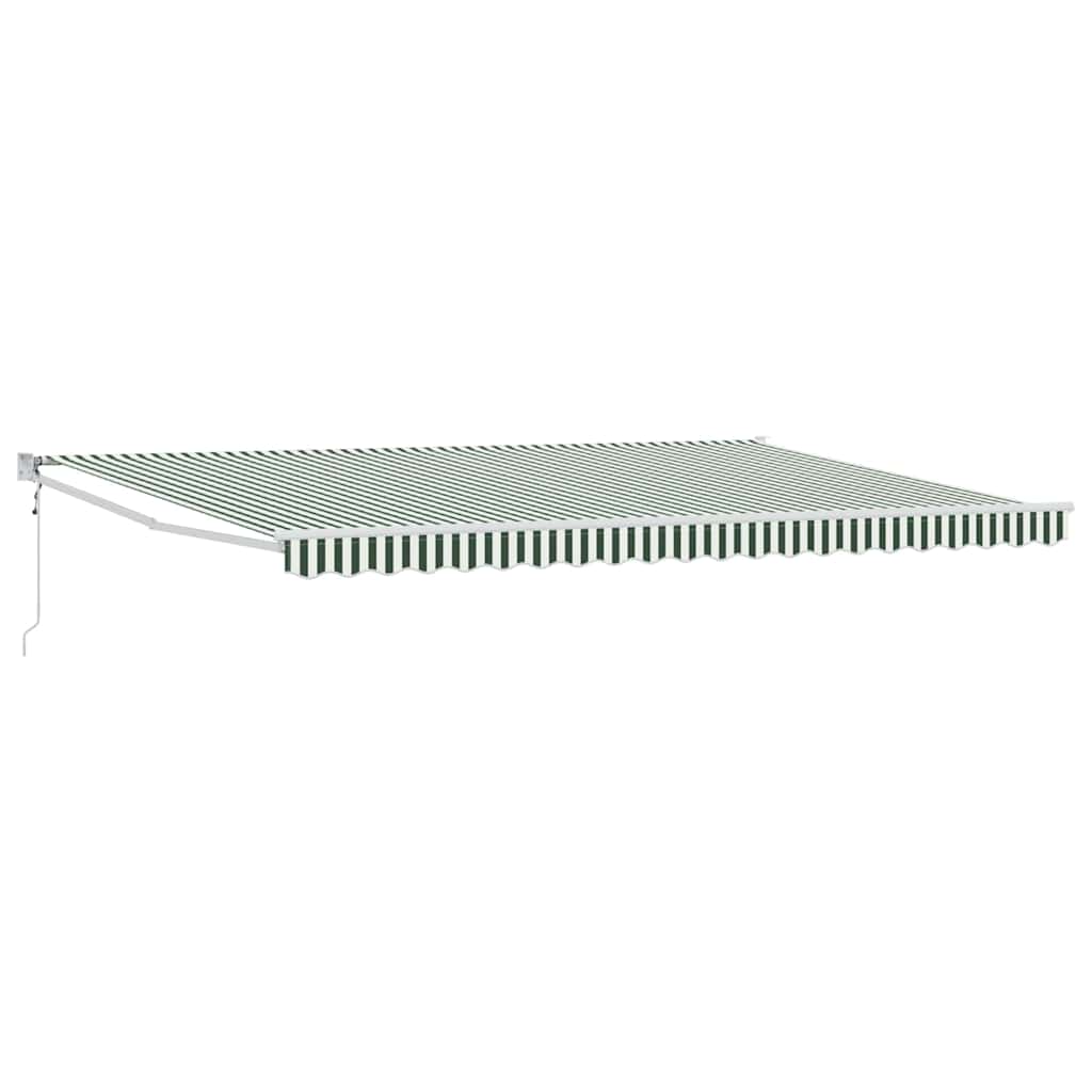 Skrovita tenda Zelena i bijela 500 × 300 cm