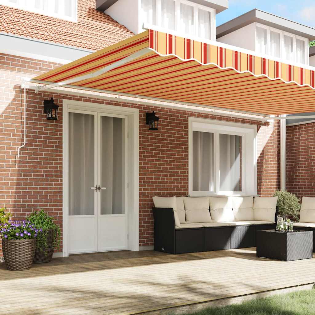 Skrovita tenda Žuta i narančasta 500 × 350 cm