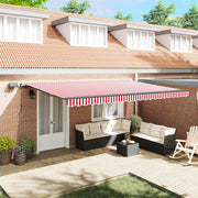Skrovita tenda Crvena i bijela 500 ×350 cm tkanina
