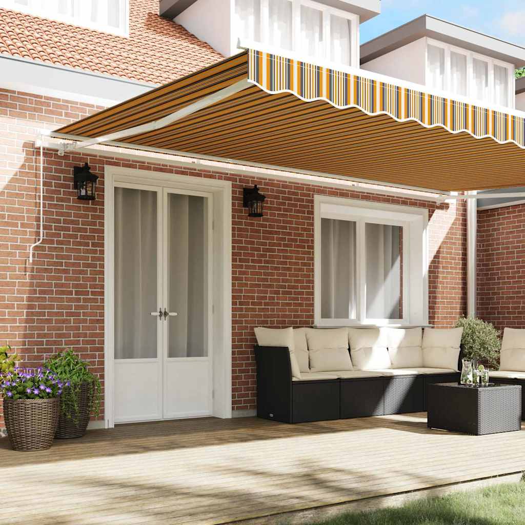 Povlačivi tende Šareni 500 × 350 cm Poliester i aluminij