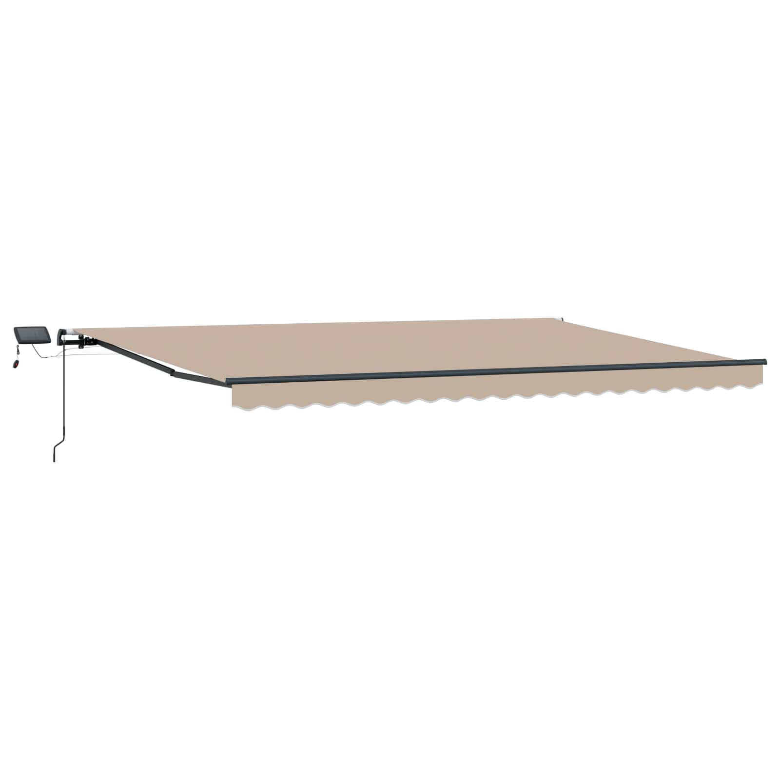 Skrovita tenda S LED lampica Bež 500 ×350 cm tkanina