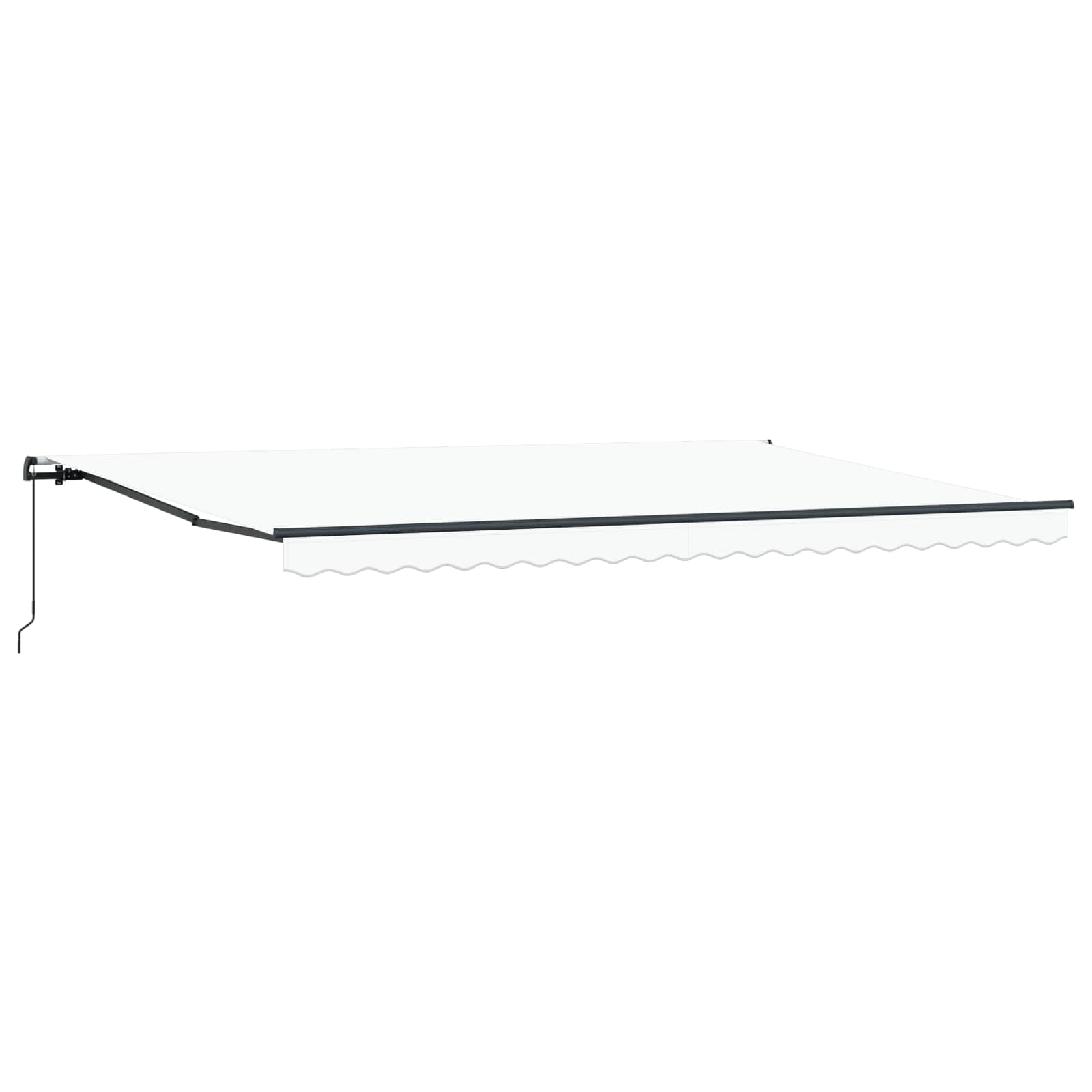 Skrovita tenda Bijelo 500 × 350 cm Poliester i čelik