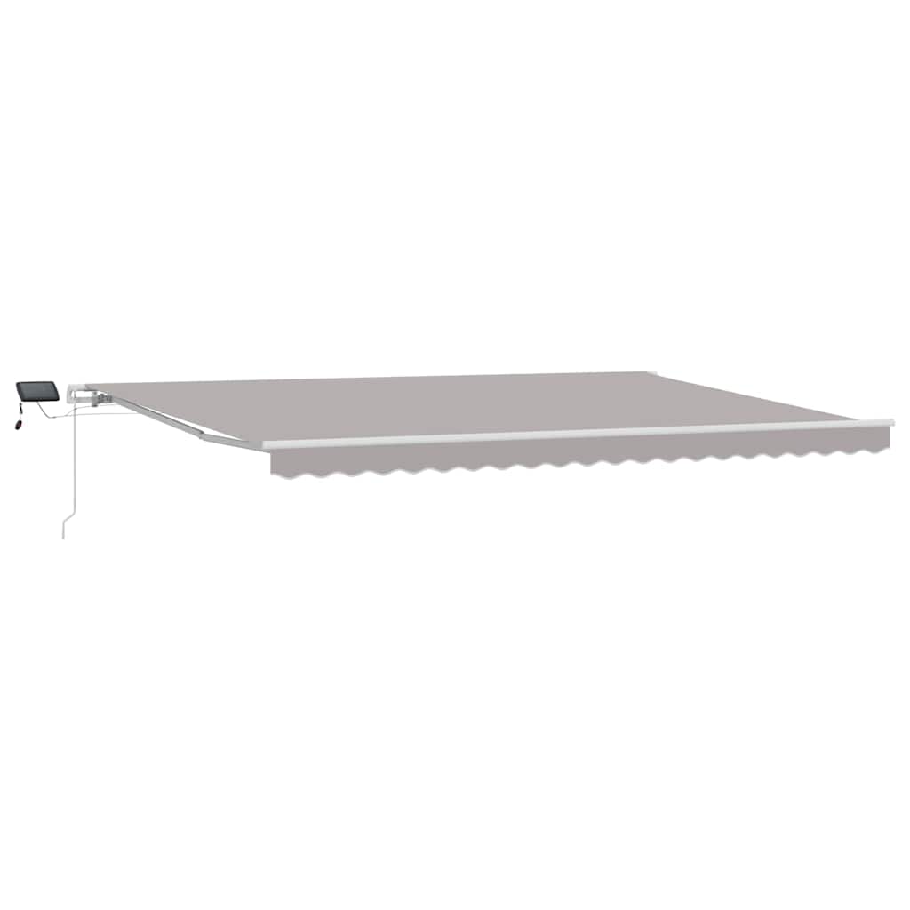Skrovita tenda Svijetlo siva 500 × 350 cm Tkanina i čelik
