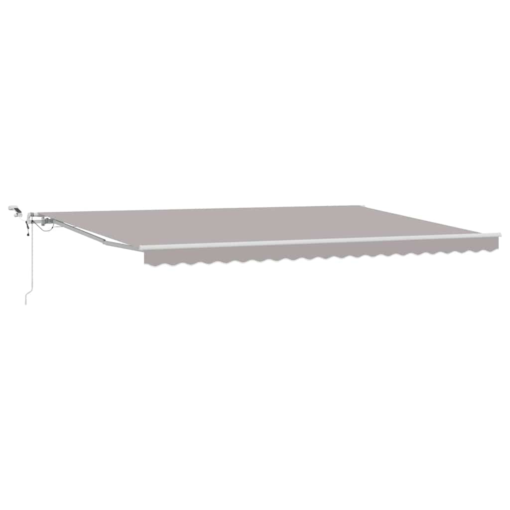 Skrovita tenda Svijetlo siva 500 × 350 cm Poliester i metal