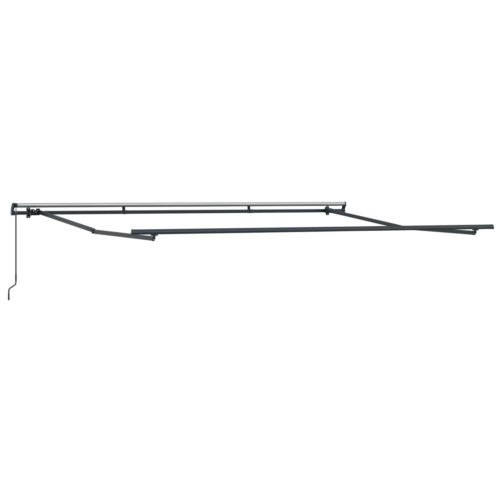 Skrovita tenda Svijetlo siva 500 × 350 cm Poliester i čelik
