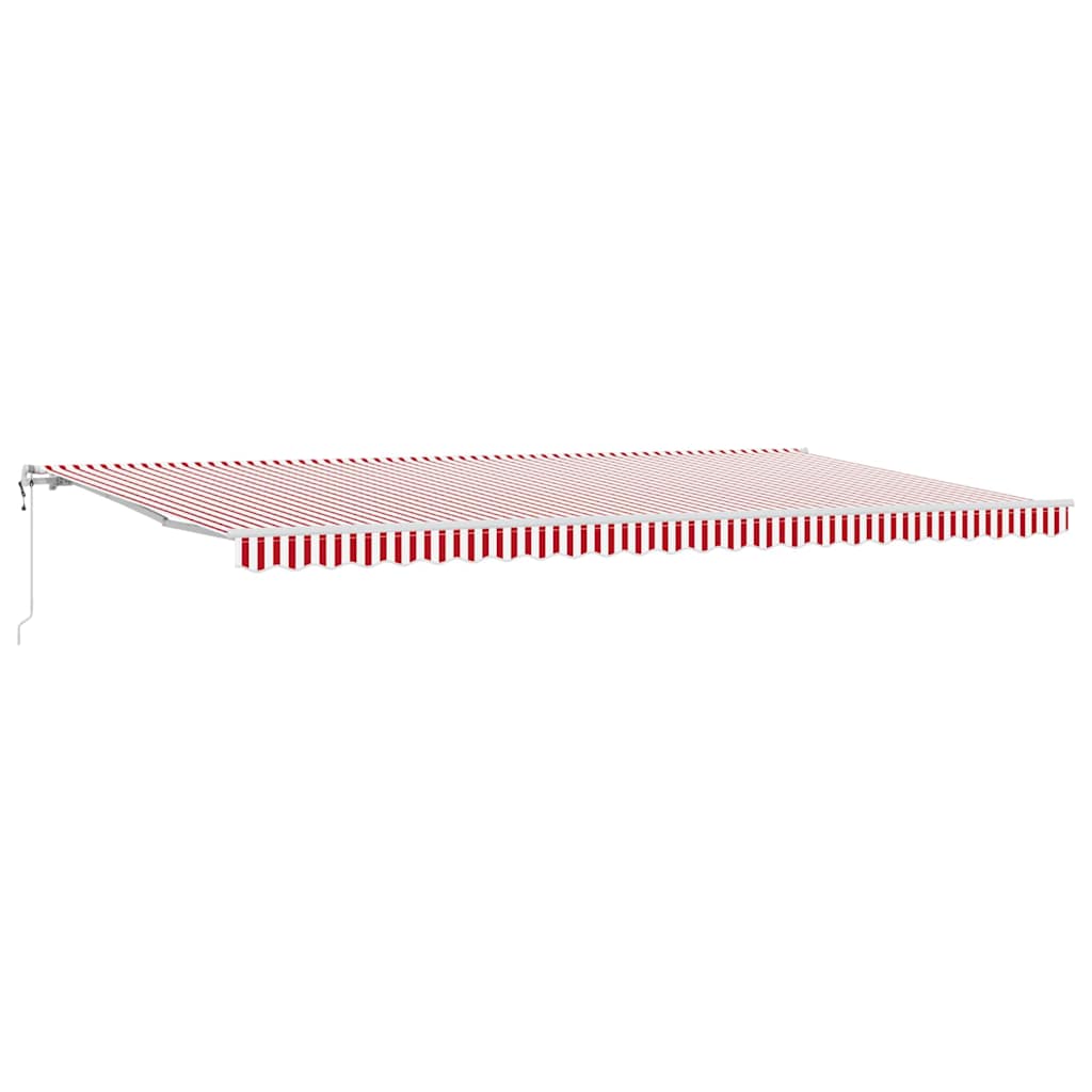 Električna retraktabilna tenda Crvena i bijela 600 × 300 cm