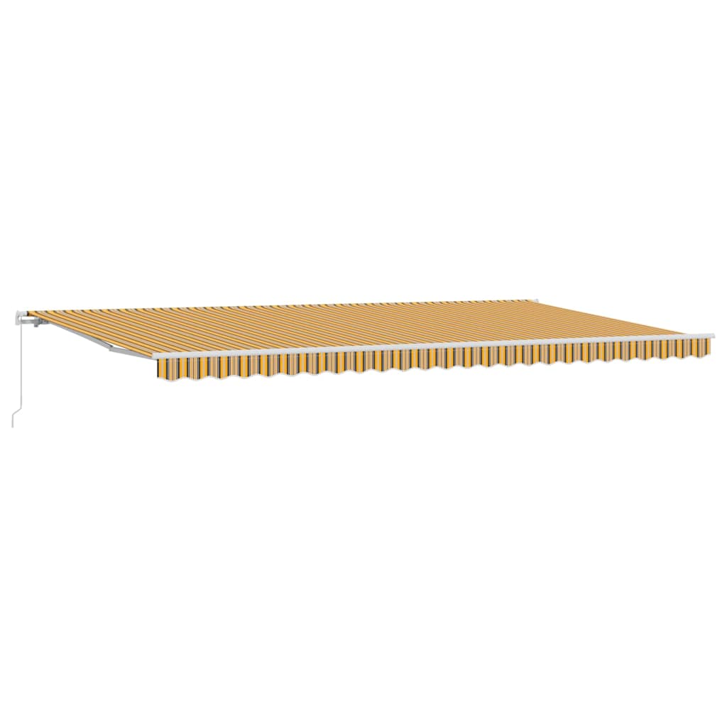 Skrovita tenda Šareni 600 × 300 cm Poliester i aluminij
