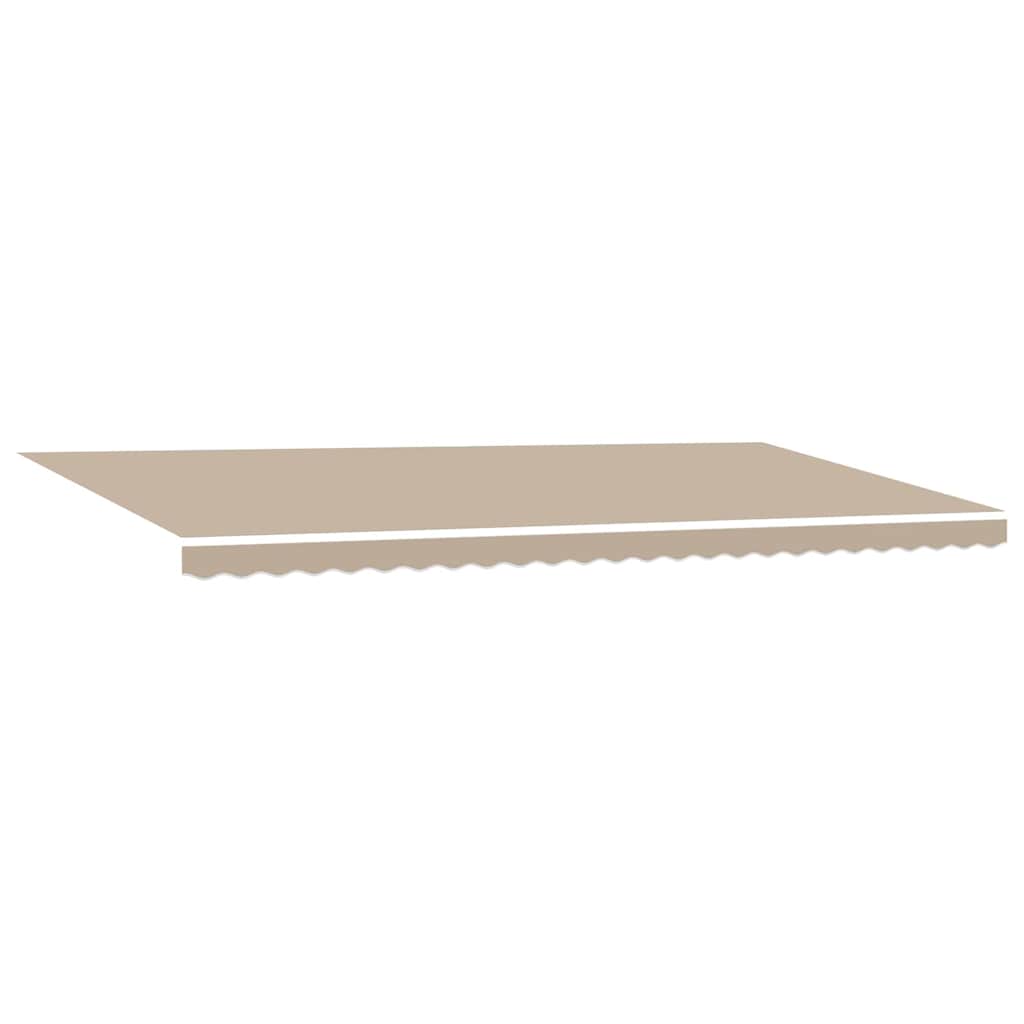 Skrovita tenda S LED lampica Bež 600 × 300 cm Poliester i metal