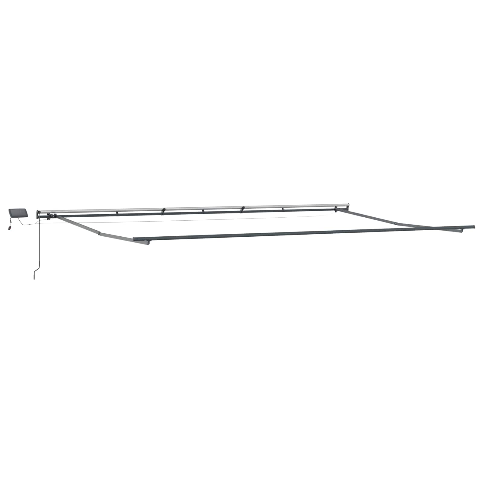 Skrovita tenda S LED lampica Bež 600 × 300 cm tkanina