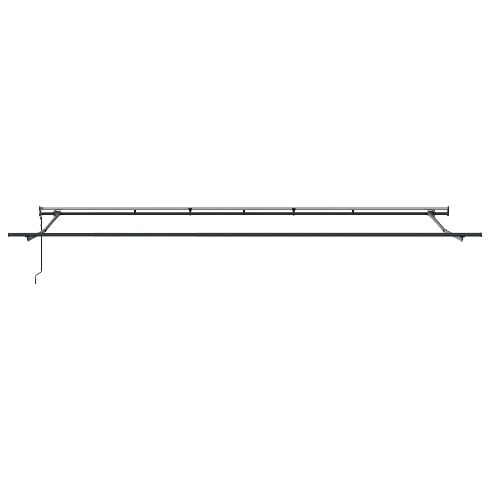Skrovita tenda Bež 600 × 300 cm Tkanina i Aluminij