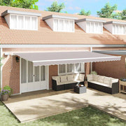 Skrovita tenda Svijetlo siva 600 × 300 cm Tkanina i čelik