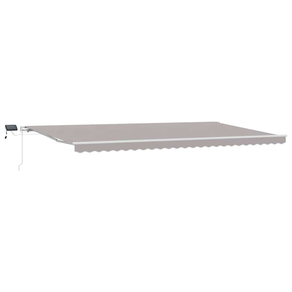 Skrovita tenda Svijetlo siva 600 × 300 cm Tkanina i čelik