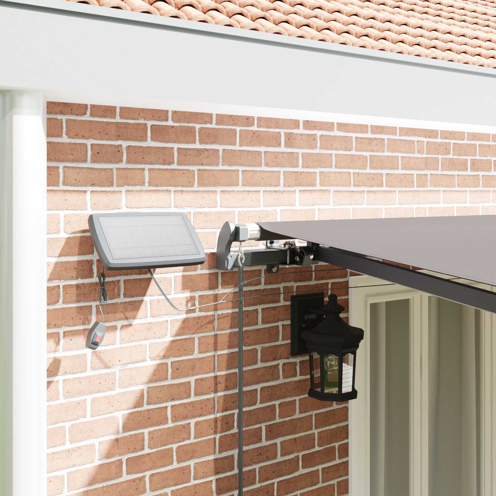 Skrovita tenda S LED lampica Svjetlosiva 600 ×300 cm tkanina