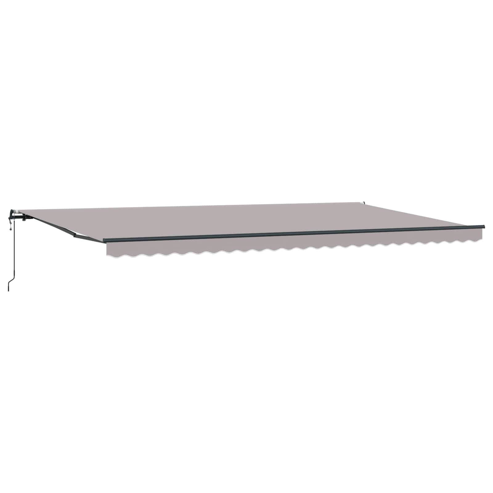 Skrovita tenda Svijetlo siva 600 × 300 cm Tkanina i Aluminij