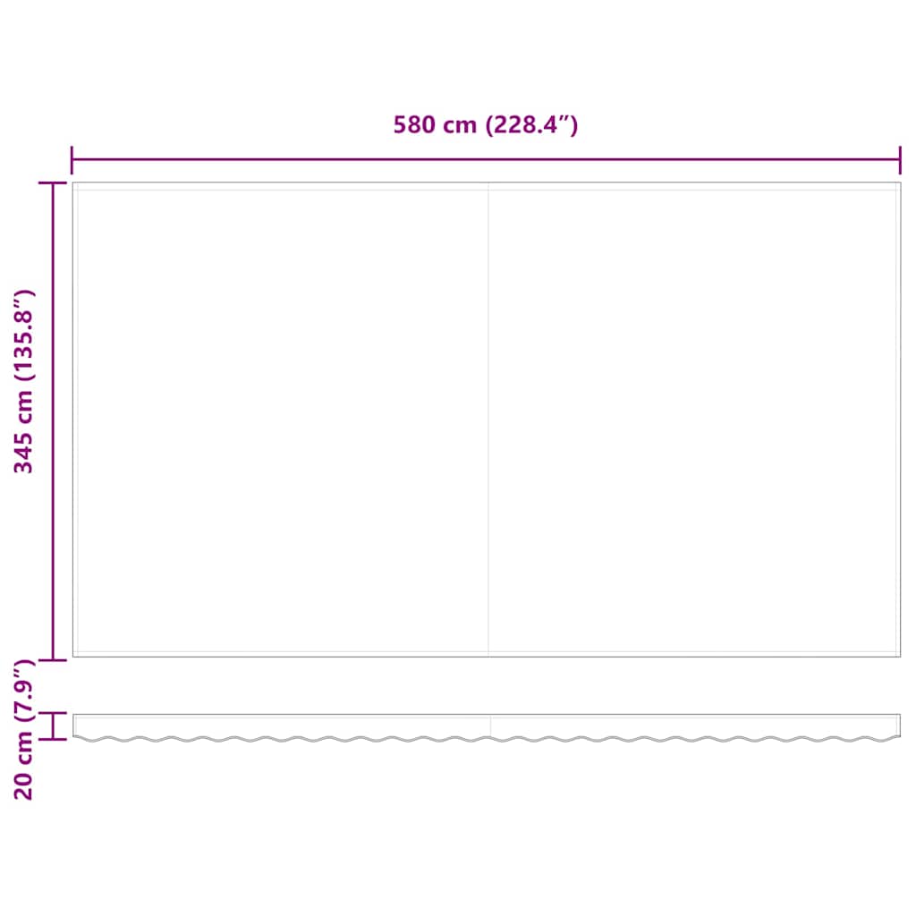 Skrovita tenda narančasta i smeđa 600 × 350 cm Tkanina i čelik