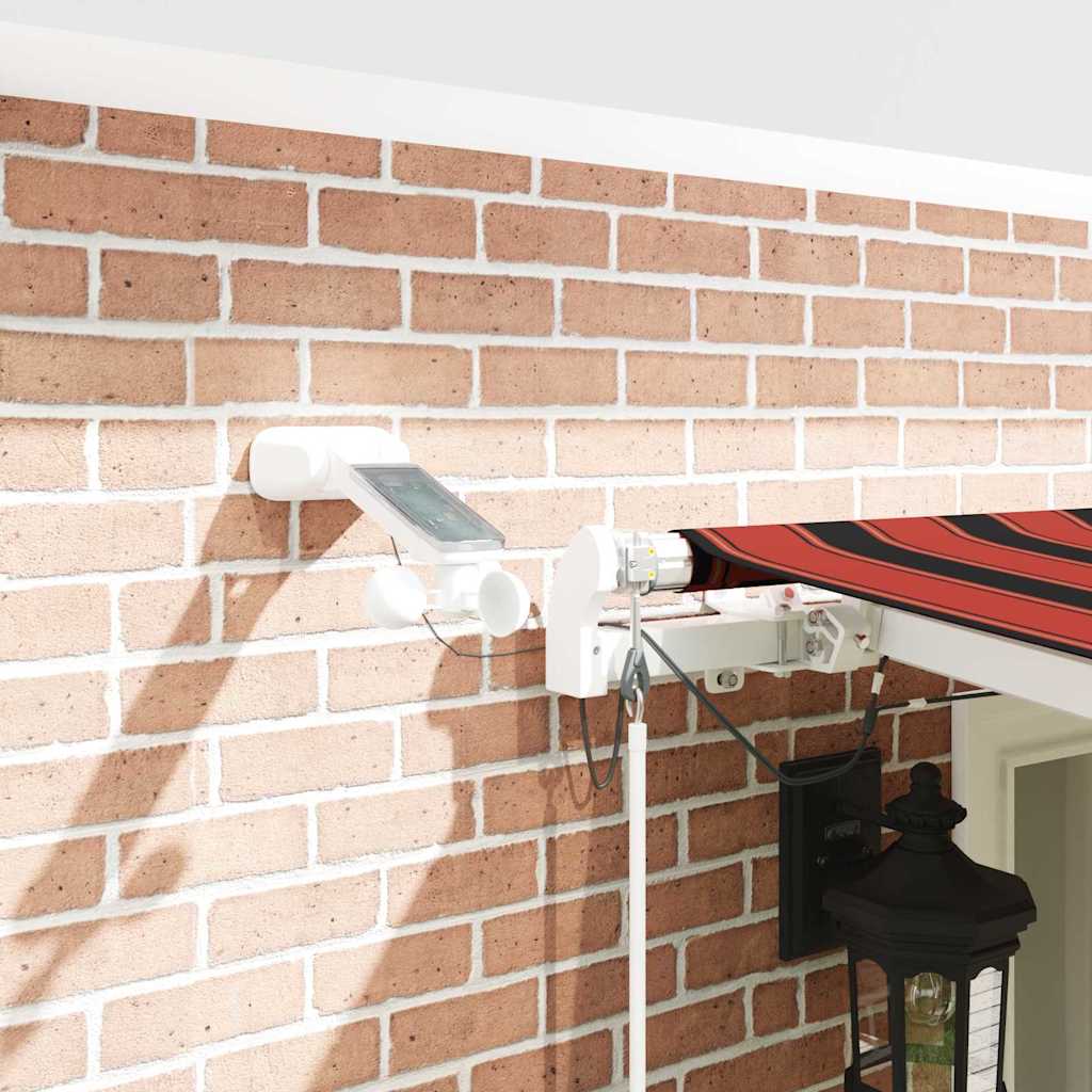 Skrovita tenda S LED lampica Narančasta i smeđa 600 × 350 cm