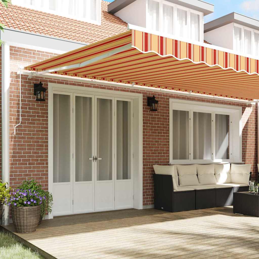 Skrovita tenda Žuta i narančasta 600 × 350 cm