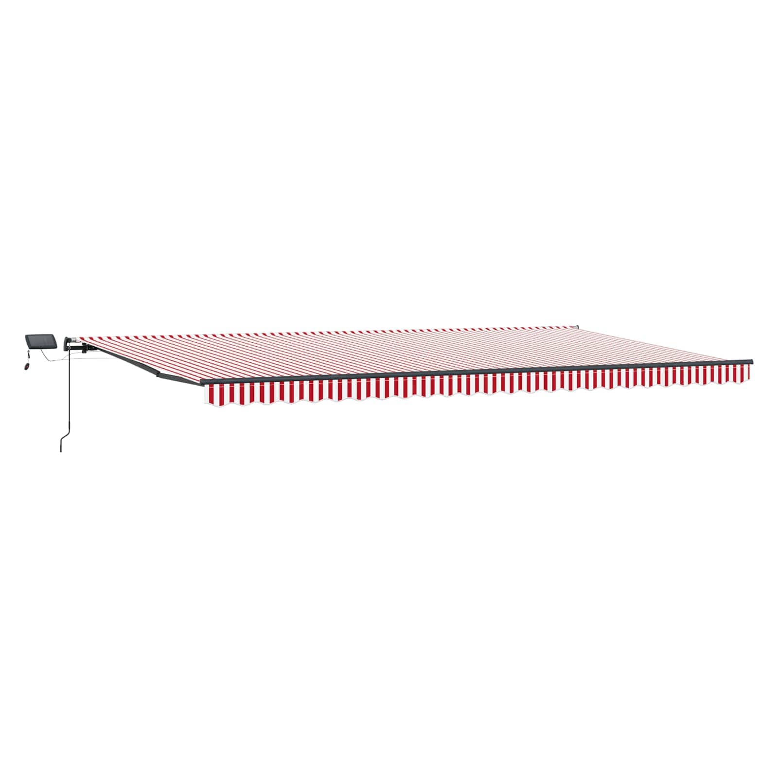 Skrovita tenda Crvena i bijela 600 ×350 cm tkanina