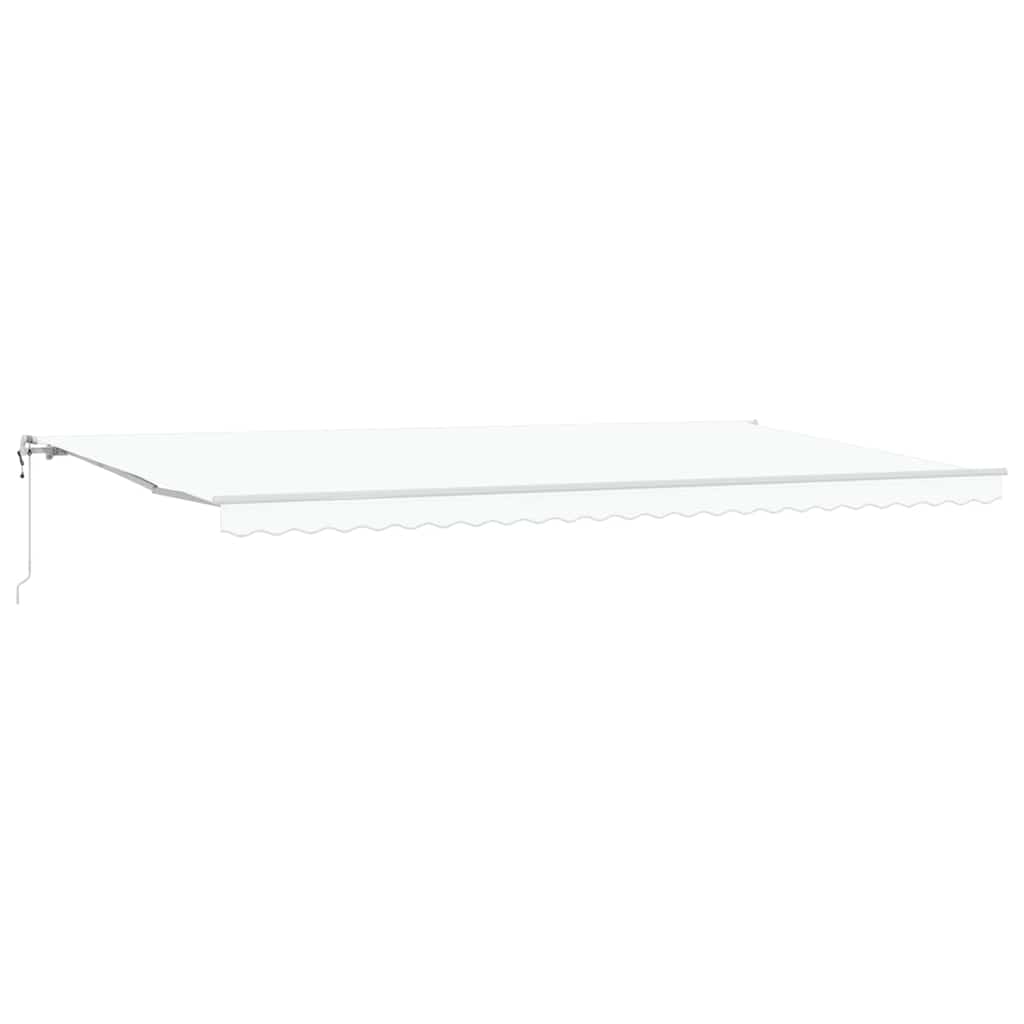 Povlačivi tende Bijela 600 × 350 cm Tkanina i Aluminij