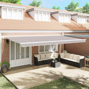 Povlačivi tende Svjetlosiva 600 × 350 cm Tkanina i Aluminij