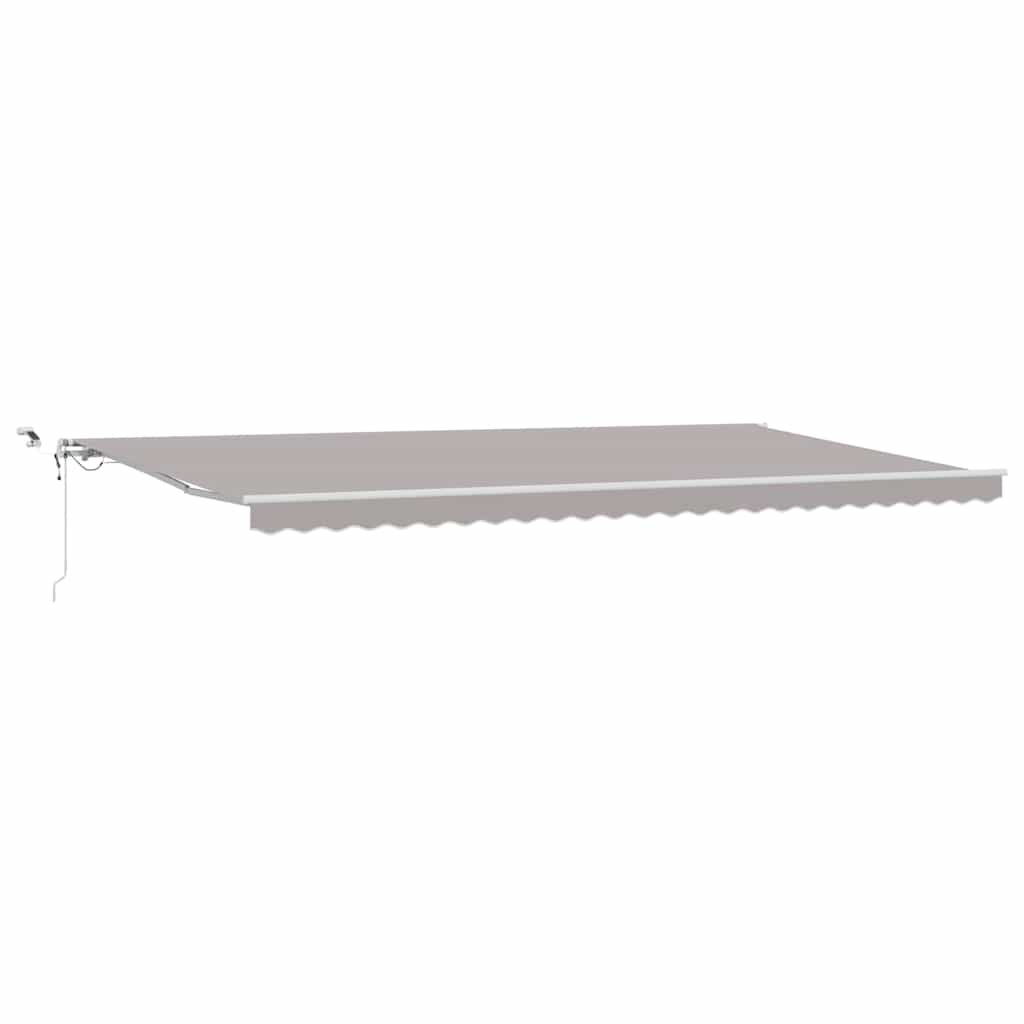 Skrovita tenda Svijetlo siva 600 × 350 cm Poliester i metal