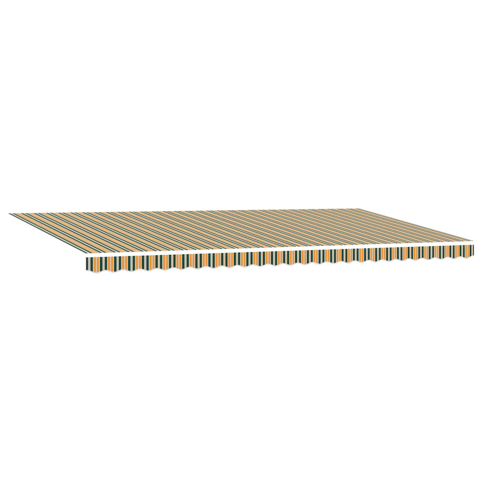 Skrovita tenda S LED lampica Zelena i žuta 600 ×350 cm tkanina