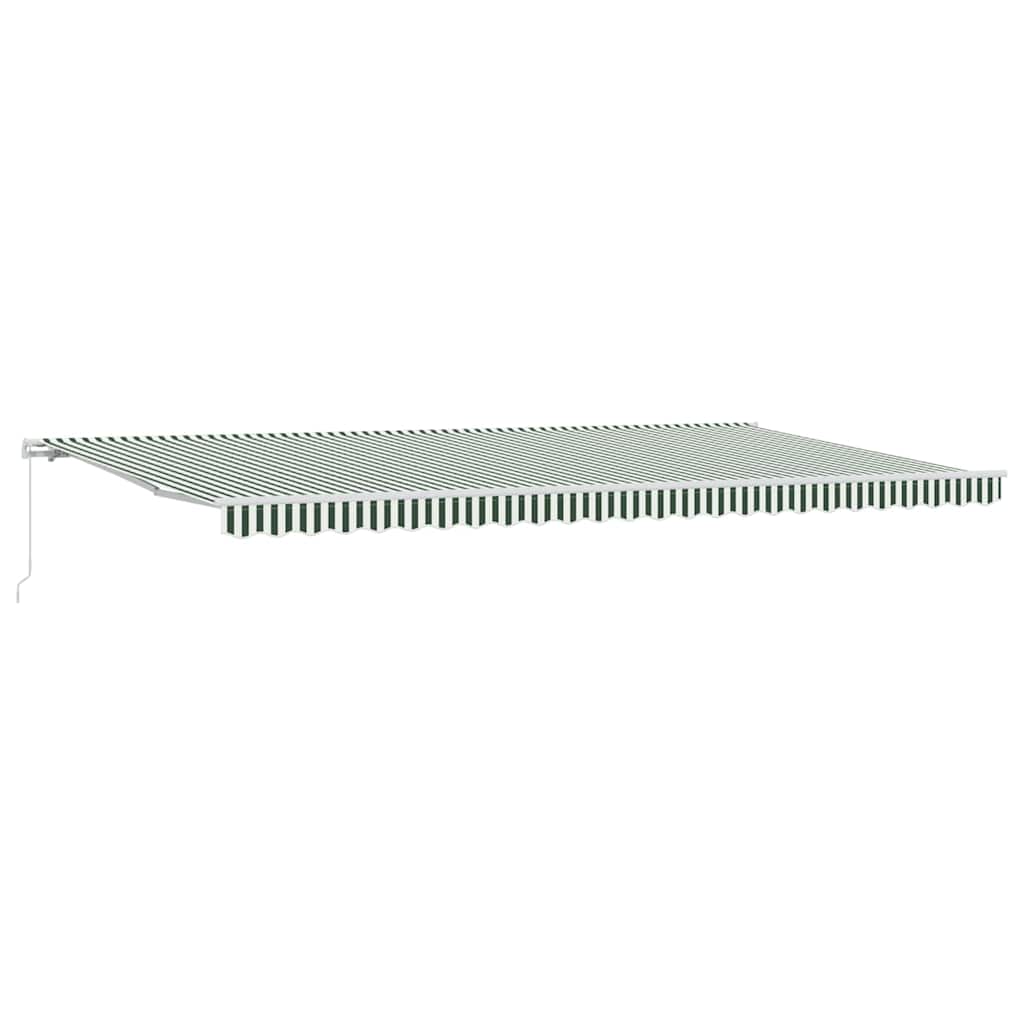 Povlačivi tende Zelena i bijela 600 × 350 cm