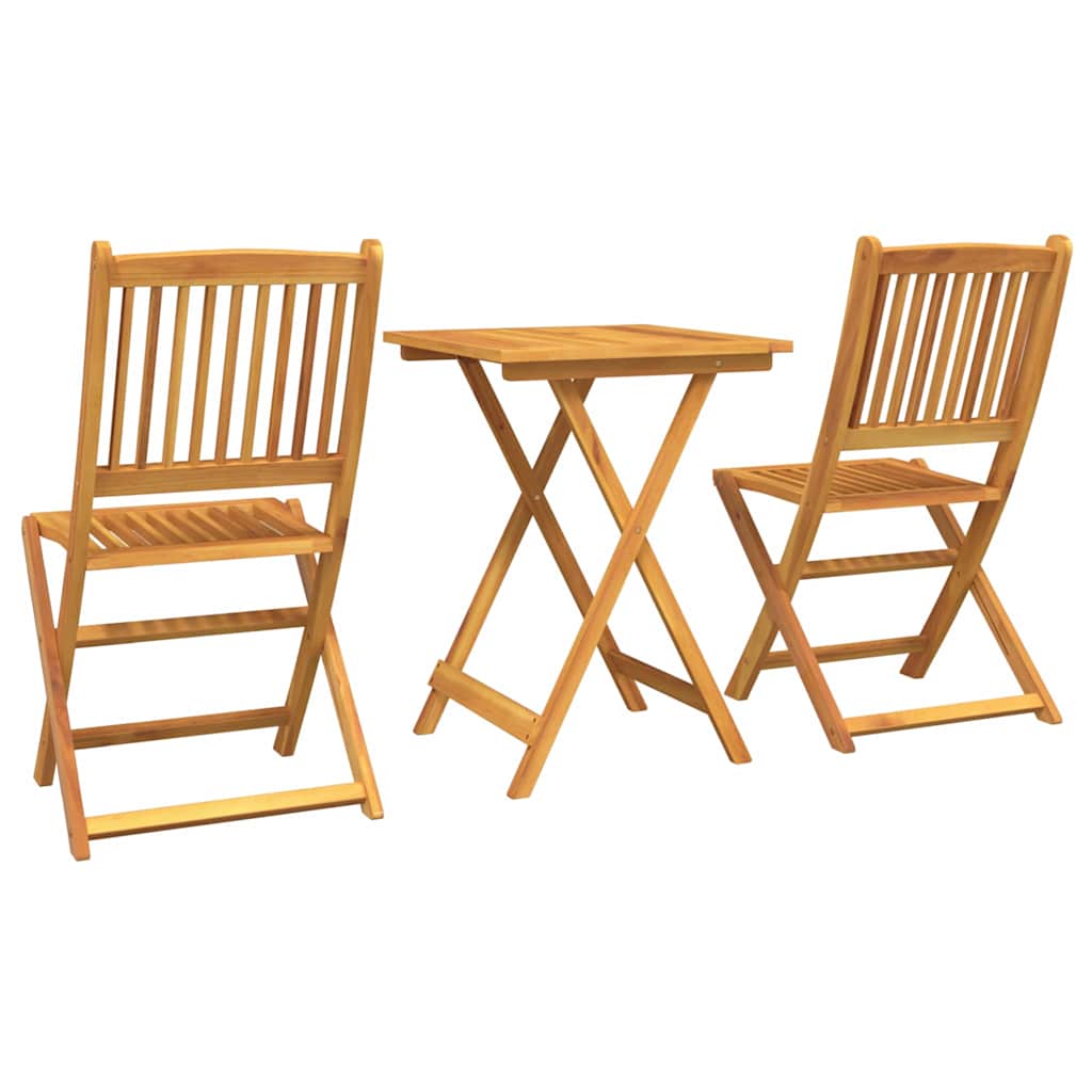 Bistro set za vrt 3 pcs Smeđa Čvrsto drvo akacije