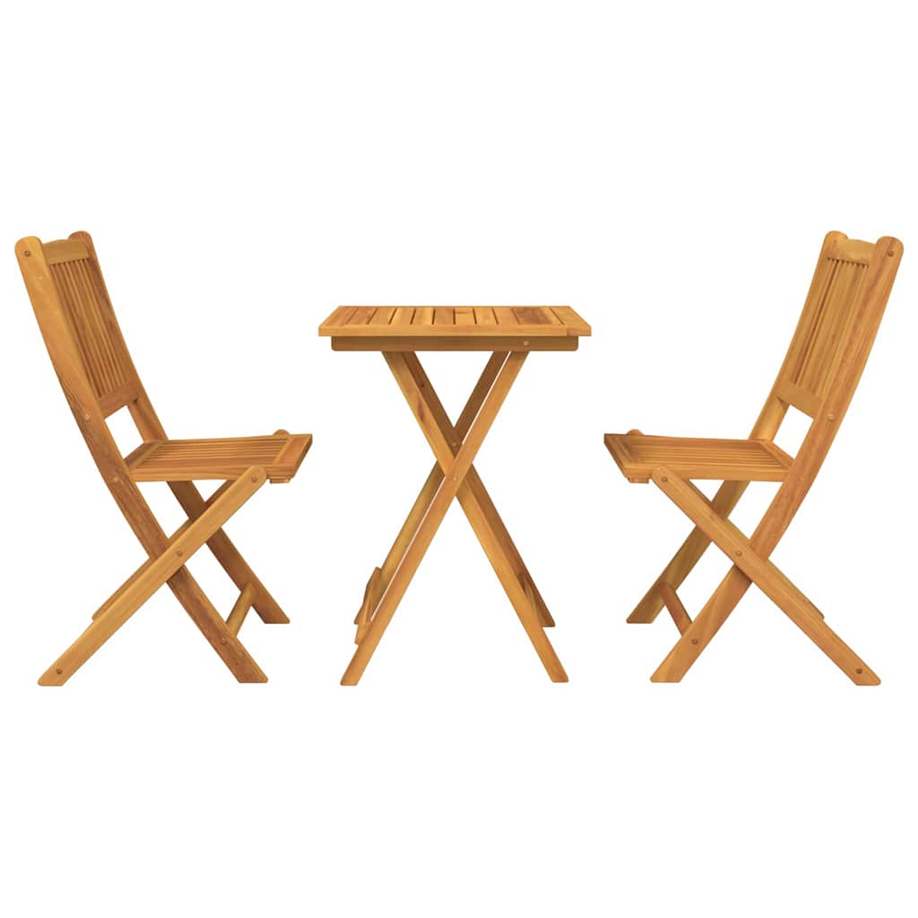 Bistro set za vrt 3 pcs Smeđa Čvrsto drvo akacije