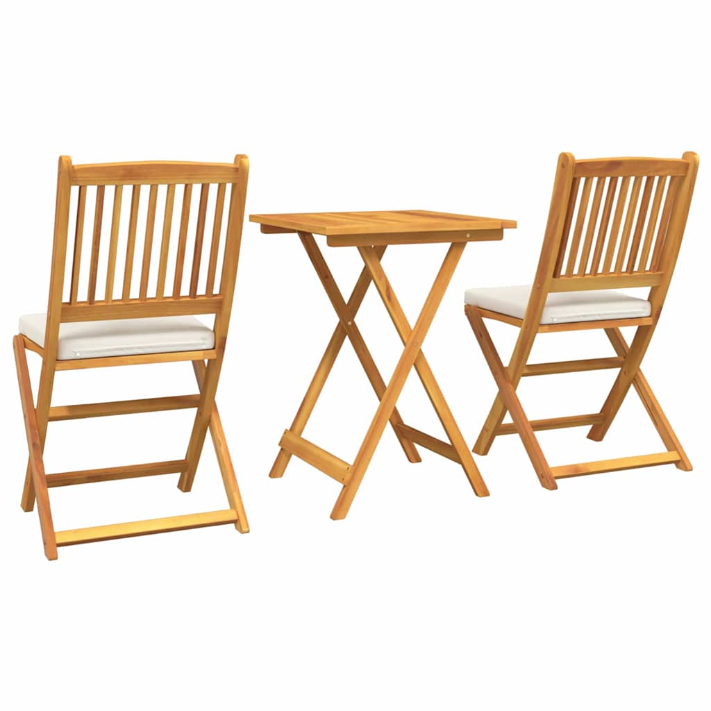 Bistro set za vrt 3 pcs Smeđa Čvrsto drvo akacije
