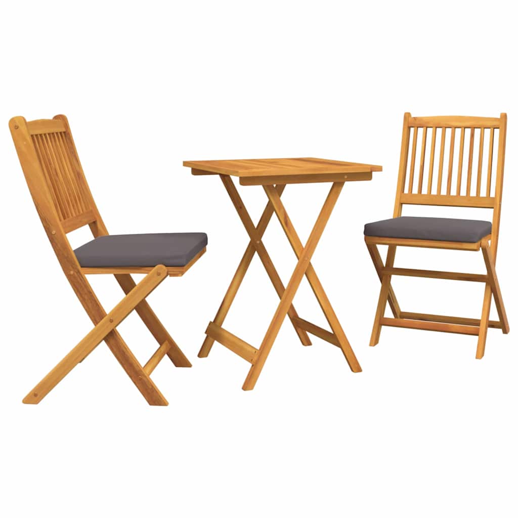 Bistro set za vrt 3 pcs Smeđa Čvrsto drvo akacije
