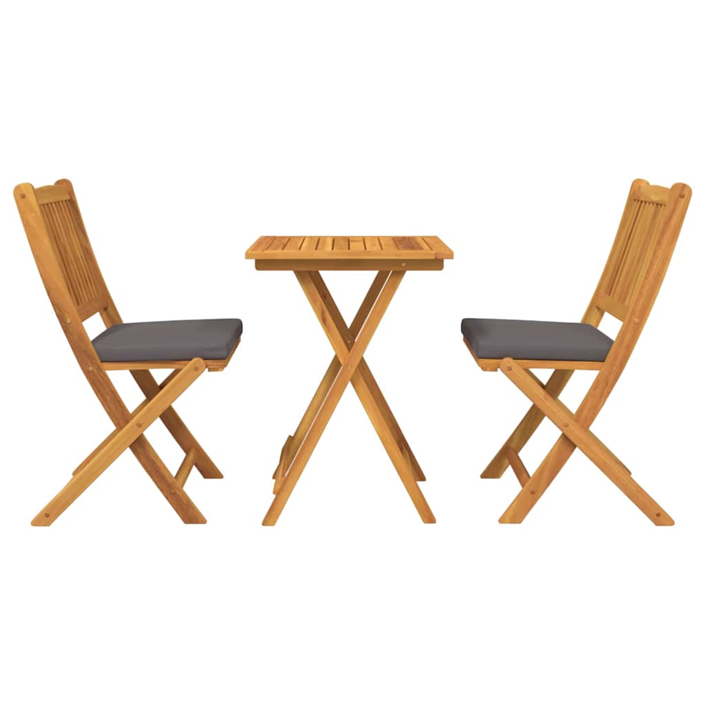 Bistro set za vrt 3 pcs Smeđa Čvrsto drvo akacije