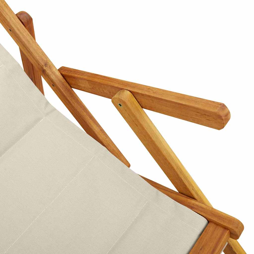 ležaljka s jastukom 2 pcs Smeđa Čvrsto drvo akacije