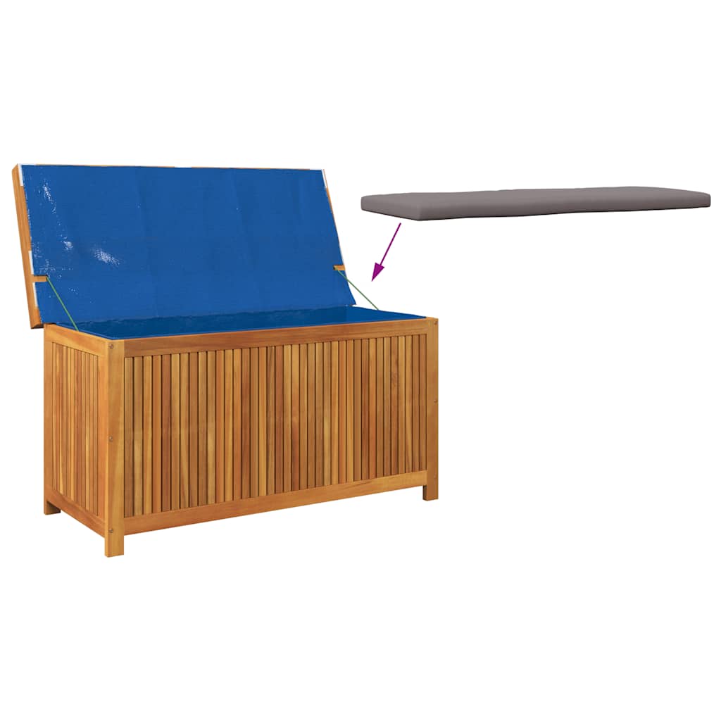 Vanjska kutija za jastuke 113x50x60,5 cm masivno drvo bagrema