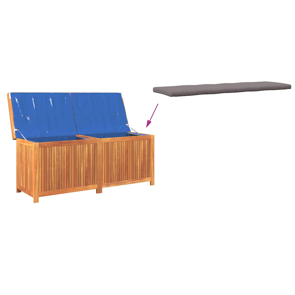 Vanjska kutija za jastuke 150x50x60,5 cm masivno drvo bagrema