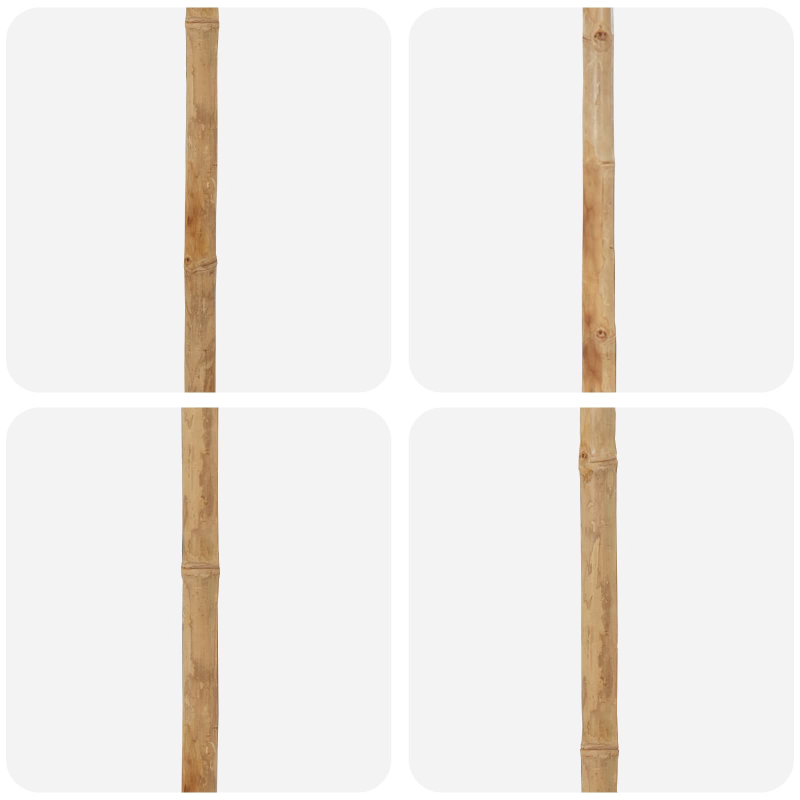 Vrtni suncobran Krem bijela Ø 180 x 230 cm bambus
